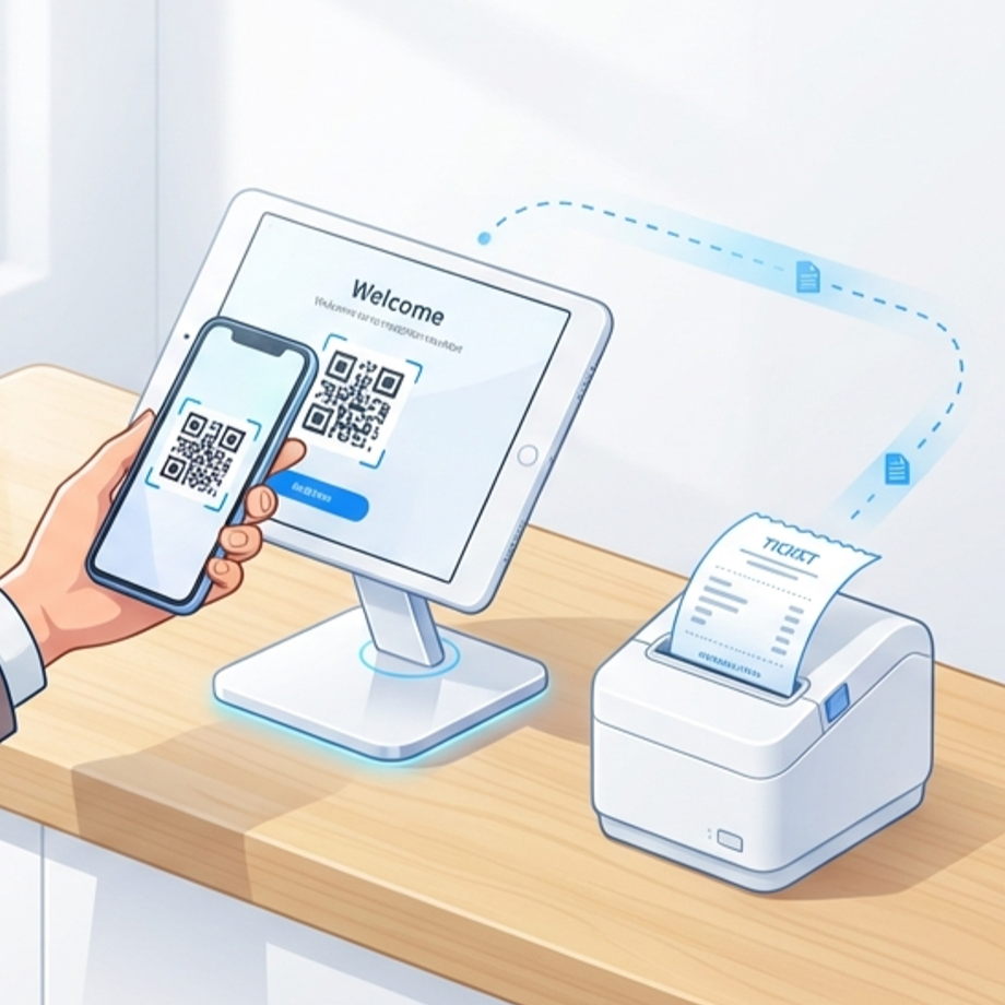 スキャンするだけ。受付業務をクラウドへ。